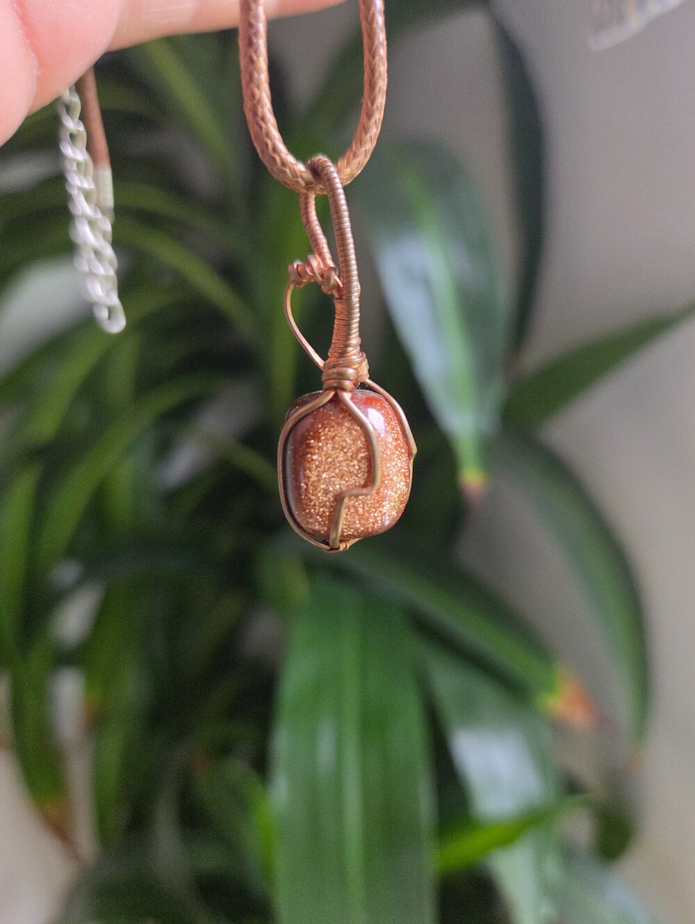 Handcrafted Wire Wrapped Sandstone Necklace